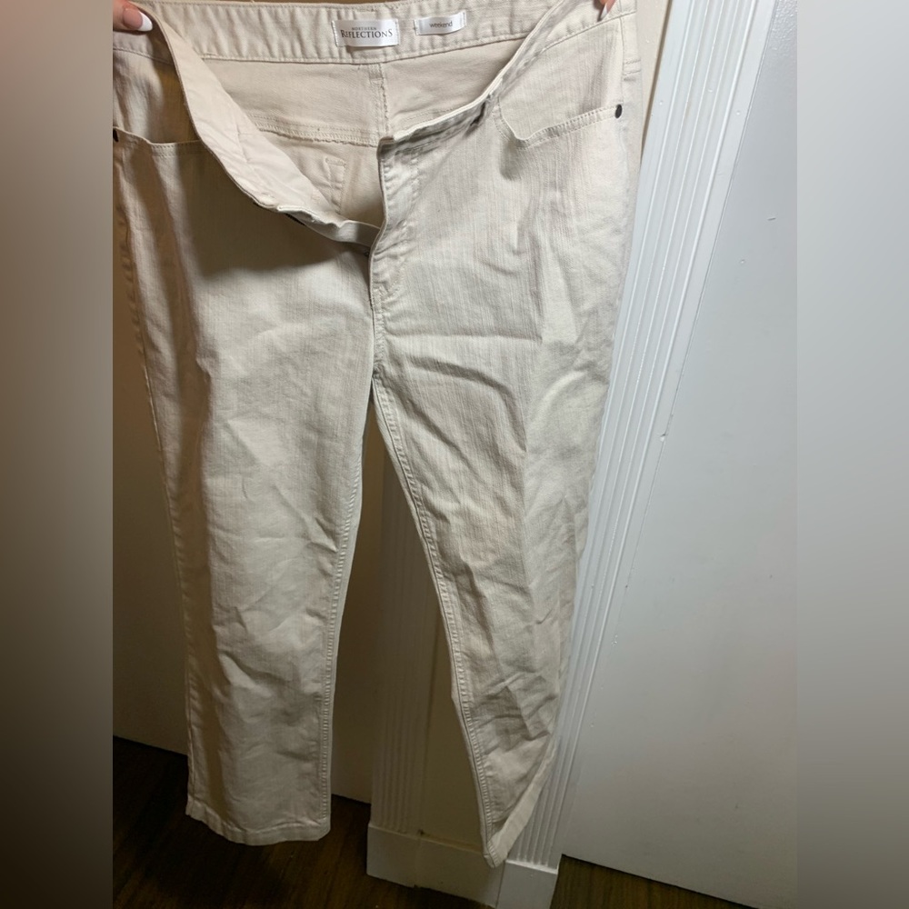 BEIGE JEAN PANTS SLACK LIKE